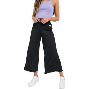 Nike Ribbed Cropped‎ Wide Leg Pull On Pants Black XL